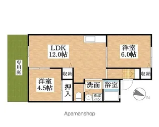 ファミール城東【102号室】の間取り