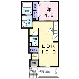 エスポワールヒル・富谷太子堂【1階】の間取り