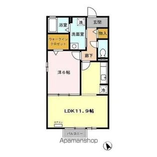 リヴィエールS【2階】の間取り