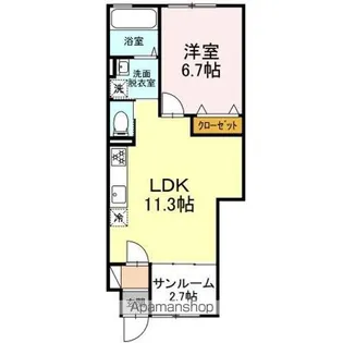 グランヒル八山田 II【1階】の間取り