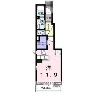 PLEASANT・M 穂波 A【1階】の間取り