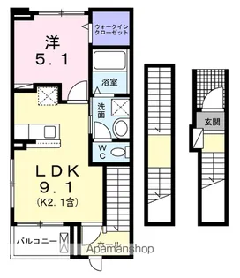 メゾン パンタネール【3階】の間取り