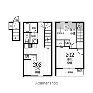 ミハス祐天寺【2階】の間取り