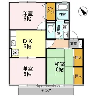 サンハイム東河原 Ⅰ棟【2階】の間取り