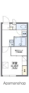 レオパレス一休寺道【102号室】の間取り
