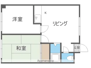 南郷ハイツイレブン【202号室】の間取り