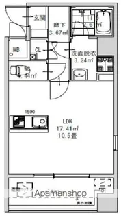 ロダン広島通り【3階】の間取り