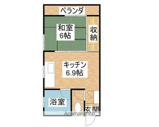安里アパート【201号室】の間取り