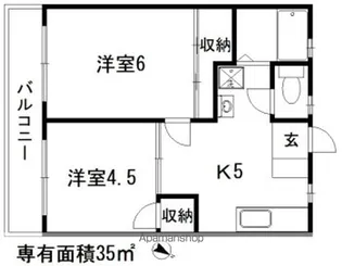 サンヒルズ寺尾Ⅲ【102号室】の間取り