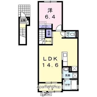 フォーピュア 浜谷【2階】の間取り