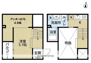 STUDIO MARMS【203号室】の間取り