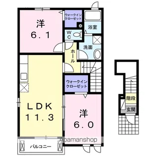 ルナ フィオーレ【2階】の間取り