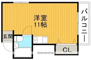 キャロル豊中駅前【3階】の間取り