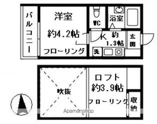 ジョンシェ高円寺【1階】の間取り