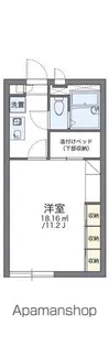 レオパレスエスポアール1番館【102号室】の間取り