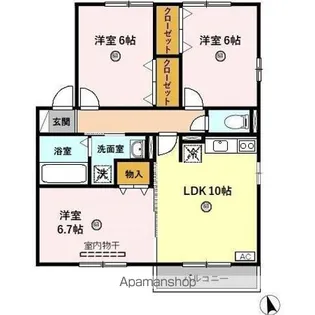 セントワイズ C【2階】の間取り