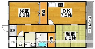 ハイライズ仙水【3階】の間取り