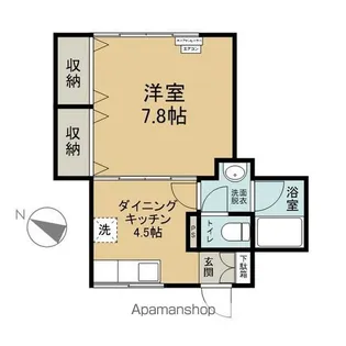 ベルシティⅡ【107号室】の間取り