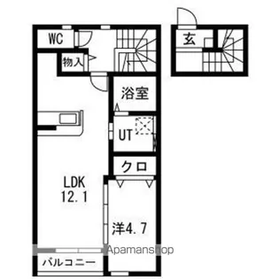 RETRO BASE(レトロ・ベース)【205号室】の間取り