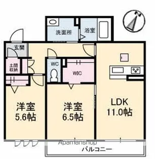 アルフラット津森町【2階】の間取り