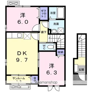 アドバンセル【2階】の間取り