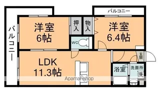 GREENDWELL(グリーンドエル)【101号室】の間取り
