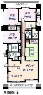 ランドクオーレ東尾道駅前【7階】の間取り