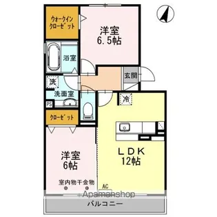 モンクールK&M【3階】の間取り