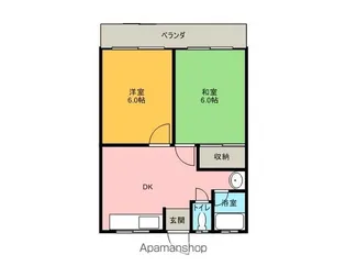 ハイツ山口【206号室】の間取り