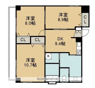 ヴィラ・サンタクララ【7階】の間取り