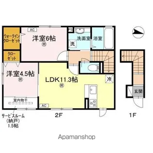 UNA CASA HINOTANI【2階】の間取り