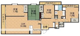 ディアレスト大平台【4階】の間取り