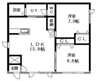 シティハイムルシオン【201号室】の間取り