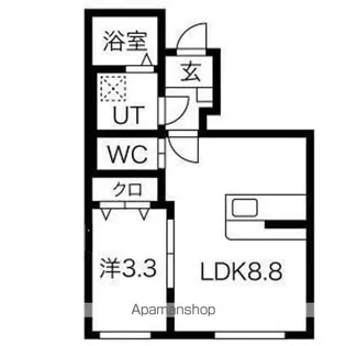 1LDKの間取り画像
