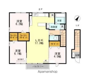 リヴェール北安東【2階】の間取り