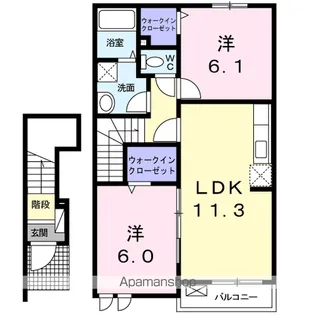 カサ・エストリータ【2階】の間取り
