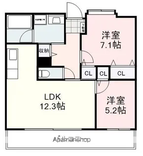 グラーツィア東静岡【2階】の間取り