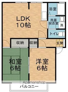 サンビレッジ穂高C・D・E【C102号室】の間取り