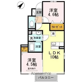 メゾンプランタニエール キャトル【1階】の間取り