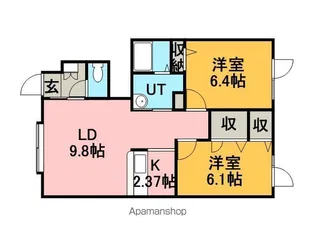 COMODO CASA【102号室】の間取り