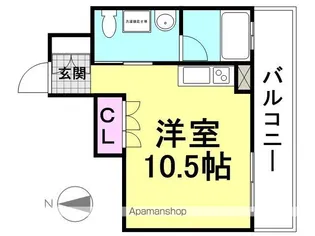 ベルファース尼崎【807号室】の間取り