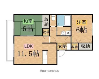 フレマリール桜ヶ丘B【101号室】の間取り