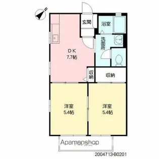 スターハイツ B棟【2階】の間取り