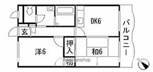 サンライフハヤカツ【205号室】の間取り