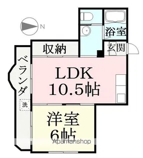 パレス毛矢【4B号室】の間取り