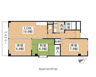 メゾンルミエール(西区)【3階】の間取り
