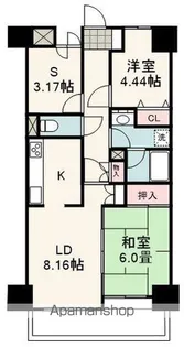 グレジデンス小芝【203号室】の間取り