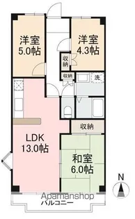 ライディングラン【201号室】の間取り