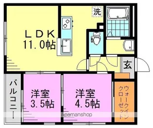 LOTUS阿佐ヶ谷【3階】の間取り