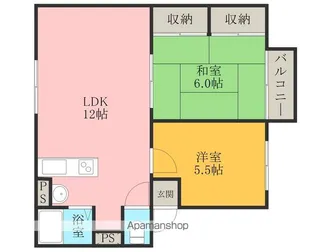 ラッキービレッジ【2階】の間取り